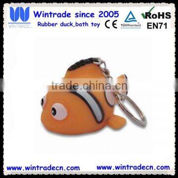 LED light clown fish key chain