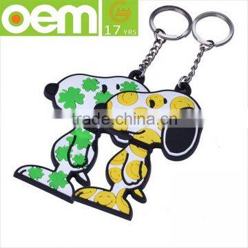 personality lovely cartoon multi-design soft bebossed silicone key ring ,new arrival popular metal silicone key chain