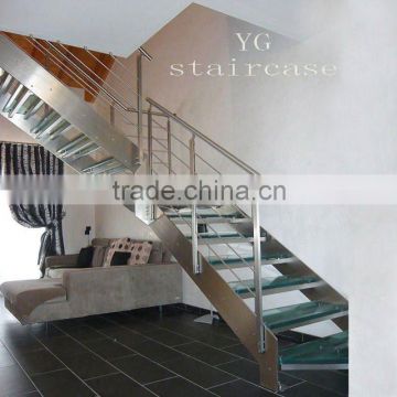 Frosted glass stairs step