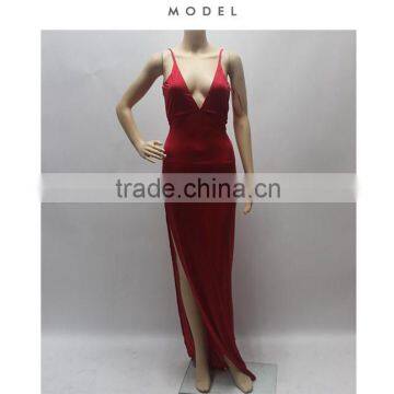 high quality shinny wrap sexy deep v women dresses