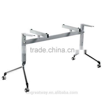superior steel folding office table legs with wheel suit for 1600*600 table top