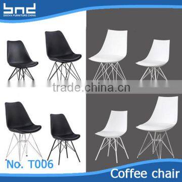 New soft leather cushion dsw plastic metal chair