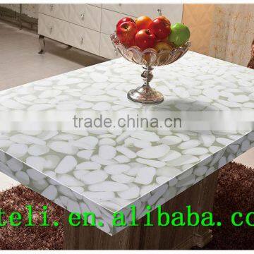 Eco-friendly Food Touch Decorative Acrylic Italian Marble Dining Table