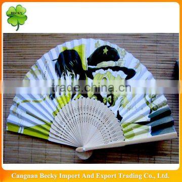 2014 high quality paper hand fan