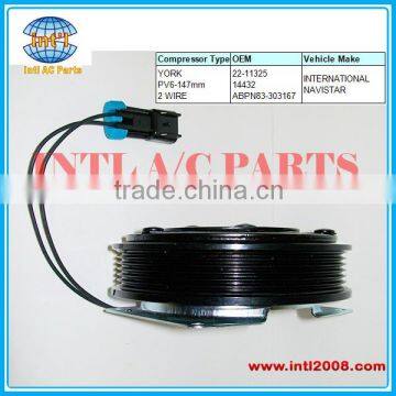14432/ 22-11325York compressor CLUTCH PV6 2 WIRE used for International / Navistar ABP N83 303277 2016410-C93 N83-303113