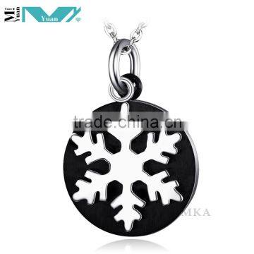 Charm Winter Snowflake Stainless Steel Pendant Necklace for Womens Gift