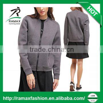 Ramax Custom Women Light Zip Mandarin Collar Jacket For Sport Wear