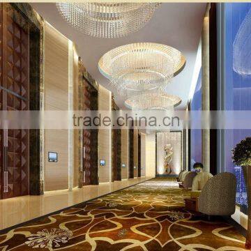 Wool blend polyester 4m width hotel corridor hallway carpet