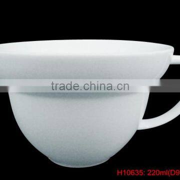 H10635 high quality white porcelain 220ml cappuccino coffee cup