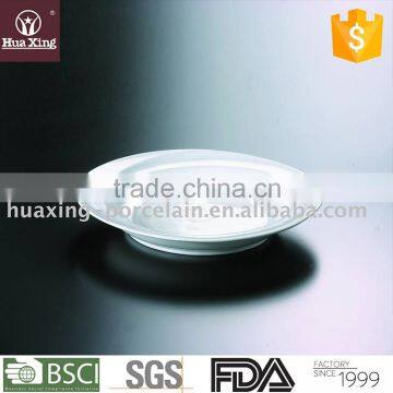 H3682 wholesale super white 6.5 inch porcelain soup plates chaozhou