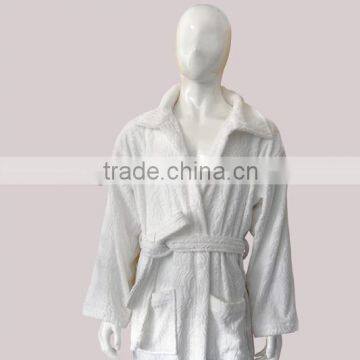 Jacquard Bathrobe 5 Star Hotel Four Season Bathrobe Cotton Velour With logo Robe