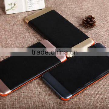 Fashionable ultra slim cable in line power bank 8000mah,credit power bank for univeral phone