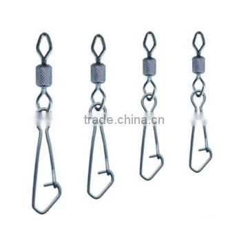 diamond impressed fishing rolling swivel with hooked snap