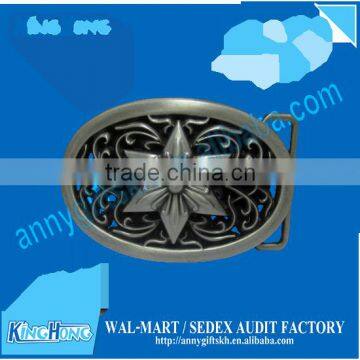 Unique Belt buckle engraved flower for woman and men