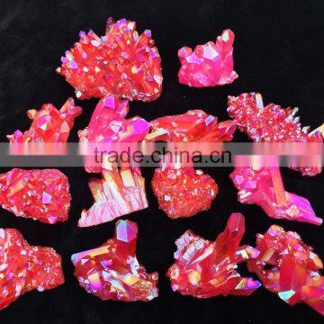 Wholesale nature red crystal quartz cluster for home decoration