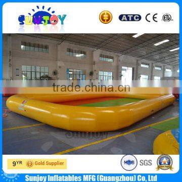 Hot sale giant yellow inflatable rectangle swimming pool