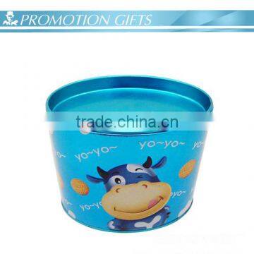 Round customized mini saving monry tin