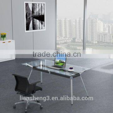 Hot Selling Unique Design Clear Glass Conference Table photo-2