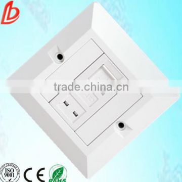 1 ports network rj45 single wall face plate with shutter