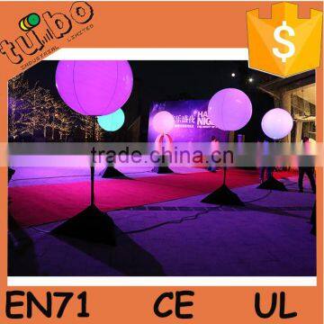 remove control pvc stand inflatable led balloon for wedding decoration