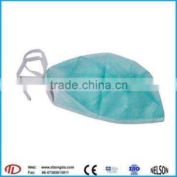 Disposable round medical clean room doctor cap (tie on)