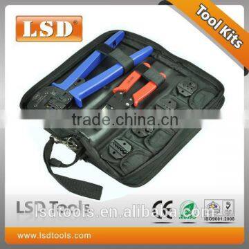 Solar panel crimper plier and cable cutter combination tool kit , A-K03D multi-functional portable kit tool bag