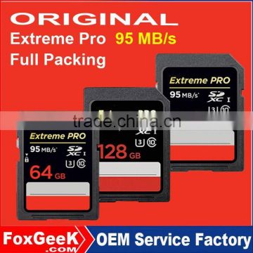 Original Extreme Pro 32GB Class 10 UHS-3 95MB/s Speed Sd SDXC Memory Card 64G 128GB 256GB micro Bulky SD Cards