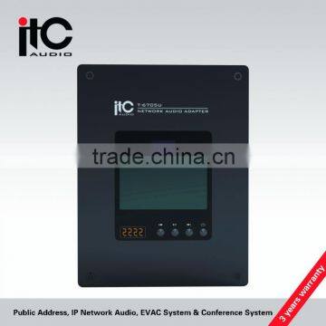 IP LAN Network Audio Adapter IP PA System & IP Digital Amplifier T-6705U