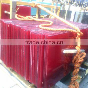 Red color pvb film laminated glass