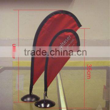 mini table teardrop flying banner