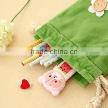 18.5*15.5cm In Stock Drawstring Pouches Jewelry Wedding Velvet Storage Gift Bag Velvet Cosmetic Pouch photo-3