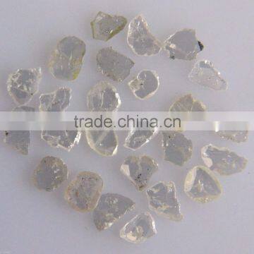 Natural diamond polki flat faceted uncut white slice 3 facet loose
