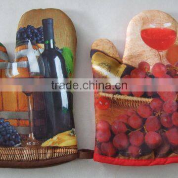 photo or digital printing polyester material oven mitten