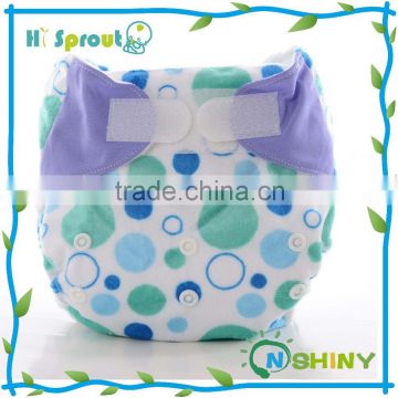 Reusable and washable baby printed cloth diapers