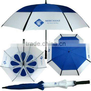 Double canopy golf umbrella, two layer umbrella,windproof umbrella