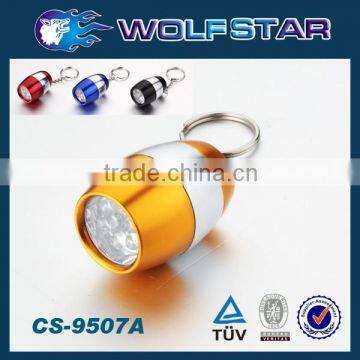 Aluminium Mini Flashlight Keyring with 6PCS LED