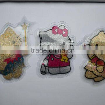 silver and golden PVC patch for kids clthes