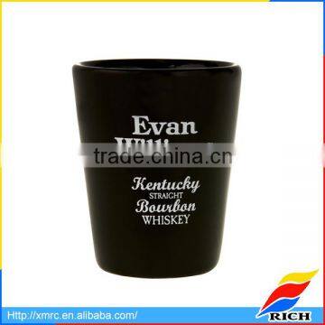 Decorative black custom shot glass with OEM logo