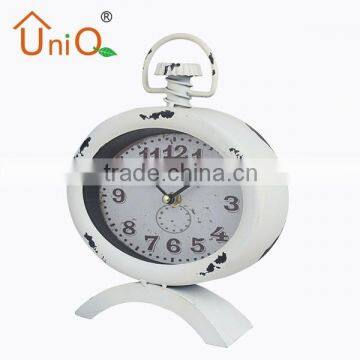 Shabby chic promotional gifts metal table clock