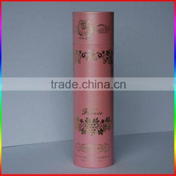 Custom print cylinder tube wine paper box packaging