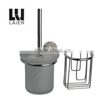 chrome ceramic bathroom accessories set toilet brush 2450