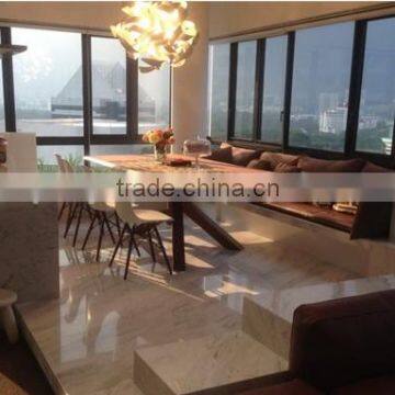 High quality top grade white import marble volakas white marble dining platform