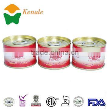 concentrated tomato paste manufacturer for 70gX50tins