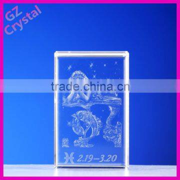 3D laser engraved crystal craft gift