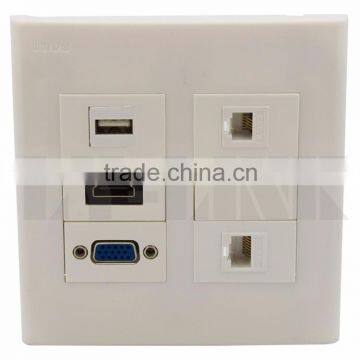 USB, HDMI VGA, RJ45 and RJ11 Wall Plate Support Customization