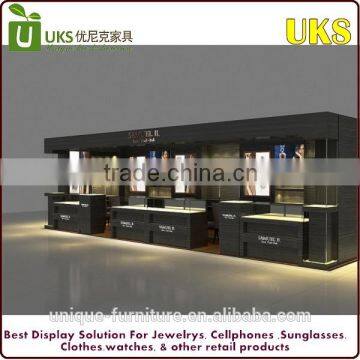 Wooden Jewelry Shop display kiosk/gemstone display kiosk in mall