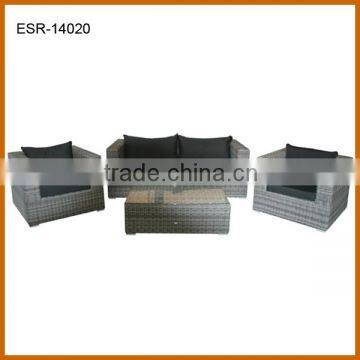 One Double Sofa With Two Single Sofa Outdoor Indoor Rattan Sofa Set