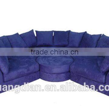 Custom made circular sofa design modern purple fabric sectional sofa