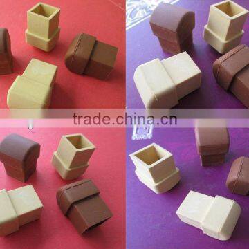 Anti slip 21/32" 17x17mm square silicone rubber feet foot ferrules leg end tips cap plug rubber ferrules and tips