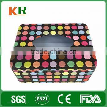 Recyclable customized tin case/metal promotional tissue paper tin box